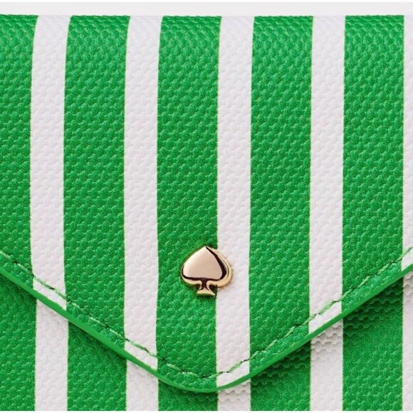 Stripe Envelope Card Case - kate spade new york x Target, Green/White - Picture 4 of 9